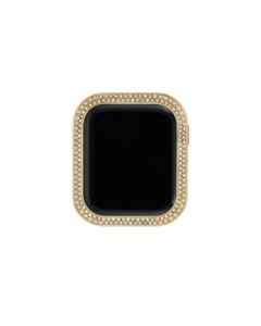 44mm Apple Watch Metal Protective Bumper in Gold With Crystal Accents