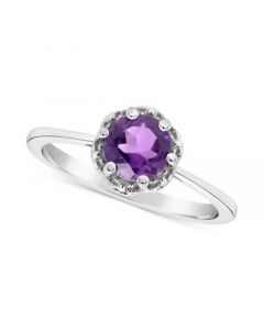 Rhodolite Garnet Six Prong Ring (1 ct. t.w.) in Sterling Silver (Also in Citrine, Blue Topaz, Peridot, Amethyst, & White Topaz)