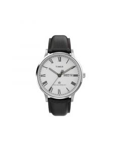 Men's Waterbury Black Leather Strap Watch 40 mm