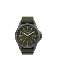 Men's Solar Green Fabric Strap Watch 41 mm