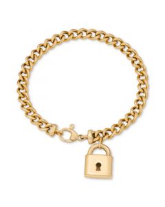 Padlock Charm Bracelet in 14k Gold-Plated Sterling Silver