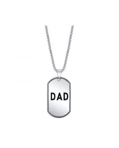 Men's Stainless Steel Dad Pendant Necklace