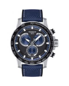 Men's Swiss Chronograph Supersport Blue Textile Strap Watch 40mm