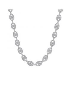 Men's Diamond Mariner Puff Link 24" Chain Necklace (15-3/4 ct. t.w.) in 10k White Gold