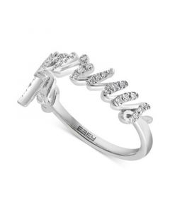 EFFY® Diamond Zodiac Aquarius Ring (1/6 ct. t.w.) in Sterling Silver