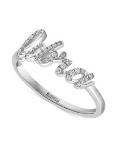 EFFY® Diamond Zodiac Libra Ring (1/10 ct. t.w.) in Sterling Silver