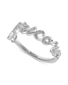 EFFY® Diamond Zodiac Capricorn Ring (1/6 ct. t.w.) in Sterling Silver