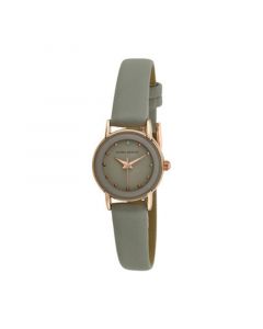 Women's Gray Vegan Leather Strap Watch 24mm