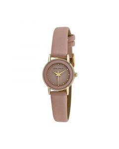 Women's Pink Vegan Leather Strap Watch 24mm