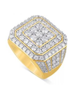 Men's Diamond Cluster Ring (5 ct. t.w.) in 10k Gold