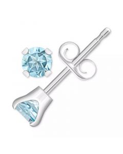 Aquamarine (1/5 ct. t.w.) Solitaire Stud Earrings in 14k Gold (Also in Sapphire, Emerald & Ruby)