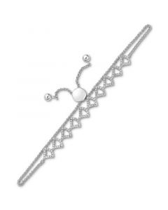 Diamond Open Wedge Bolo Bracelet (1/2 ct. t.w.) in 10k White Gold