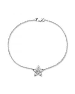 Diamond Pavé Star Bracelet (1/7 ct. t.w.) in Sterling Silver