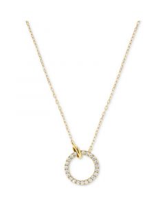 Diamond Circle 18" Pendant Necklace (1/3 ct. t.w.) in 14k Gold