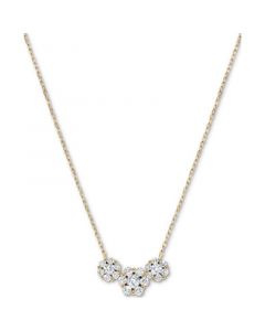 Diamond Triple Circle Cluster 18" Statement Necklace (1 ct. t.w.) in 14k White Gold or 14k Yellow Gold