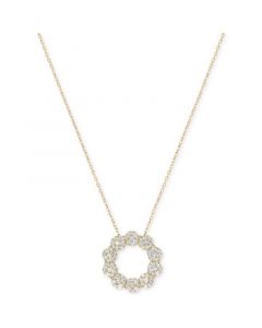 Diamond Circle Cluster 18" Pendant Necklace (1/2 ct. t.w.) in 14k Gold