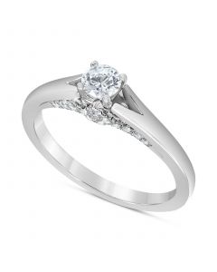 Diamond Engagement Ring (1/2 ct. t.w.) in 14k White Gold