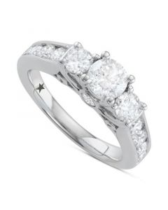 Diamond Channel-Set Engagement Ring (2 ct. t.w.) in 14k White Gold