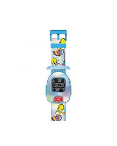 American Exchange Unisex Kids Warner Bros Pink Silicone Strap Smartwatch 42.5 mm