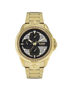 Versus by Versace Men's 6e Arrondissement Gold-tone Stainless Steel Bracelet Watch 46mm