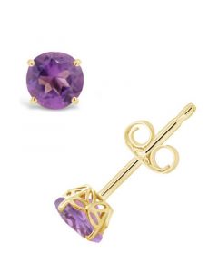 Amethyst (7/8 ct. t.w.) Stud Earrings in 14K Yellow Gold