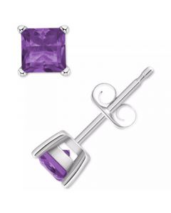 Amethyst Square Stud Earrings (5/8 ct. t.w.) in 14k Gold