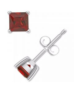 Garnet Square Stud Earrings (1 ct. t.w.) in 14k Gold