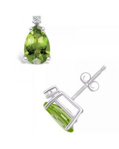 Peridot (2-5/8 ct. t.w.) and Diamond Accent Stud Earrings in 14K Yellow Gold or 14K White Gold