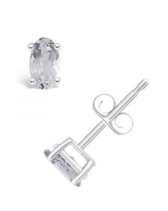 White Topaz (1/2 ct. t.w.) Stud Earrings in 14K White Gold or 14K Yellow Gold