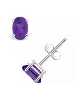 Amethyst (7/8 ct. t.w.) Stud Earrings in 14K Yellow Gold or 14K White Gold