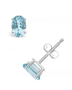 Aquamarine (3/4 ct. t.w.) Stud Earrings in 14K Yellow Gold or 14K White Gold