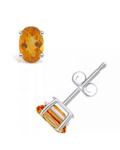 Citrine (7/8 ct. t.w.) Stud Earrings in 14K Yellow Gold or 14K White Gold