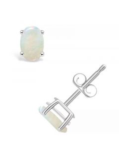 Opal (1/2 ct. t.w.) Stud Earrings in 14K Yellow Gold or 14K White Gold