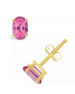 Pink Topaz (1-1/7 ct. t.w.) Stud Earrings in 14K Yellow Gold or 14K White Gold