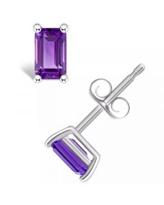 Amethyst (5/8 ct. t.w.) Stud Earrings in 14K White Gold or 14K Yellow Gold