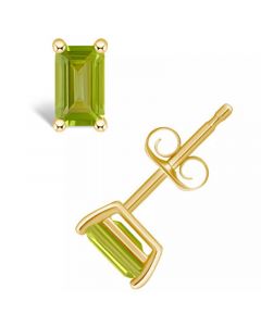 Peridot (3/4 ct. t.w.) Stud Earrings in 14K White Gold or 14K Yellow Gold