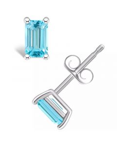 Blue Topaz (3/4 ct. t.w.) Stud Earrings in 14K Yellow Gold or 14k White Gold