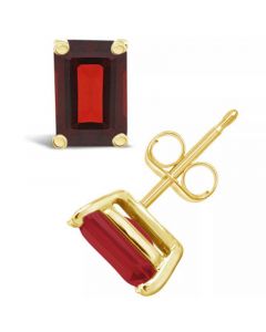 Garnet (1-1/2 ct.t.w) Stud Earrings 14K in White Gold or 14K Yellow Gold