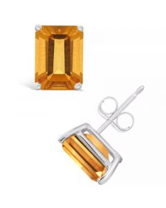 Citrine (3-1/5 ct. t.w.) Stud Earrings in 14K Yellow Gold or 14K White Gold