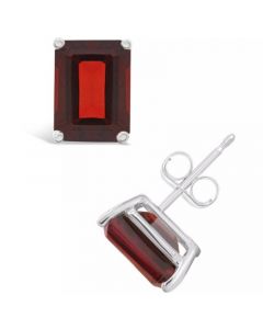 Garnet (3-7/8 ct. t.w.) Stud Earrings in 14K Yellow Gold or 14K White Gold