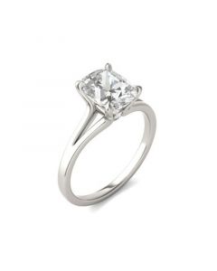 Moissanite Oval Solitaire Ring (2-1/3 Ct. t.w. Diamond Equivalent) in 14K White Gold