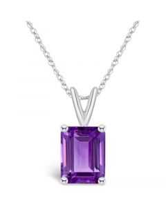 Amethyst (3-1/7 ct. t.w.) Pendant Necklace in 14K Yellow Gold or 14K White Gold