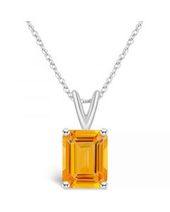 Citrine (3-1/7 ct. t.w.) Pendant Necklace in 14K White Gold or 14K Yellow Gold