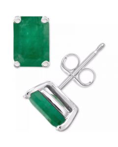 Ruby Stud Earrings (1-3/8 ct. t.w.) in 14k White Gold (Also in Emerald)