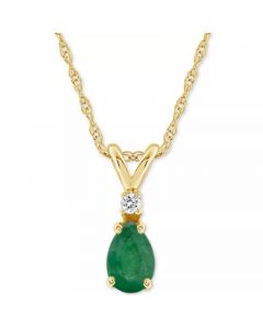 Sapphire (1/2 ct. t.w.) & Diamond Accent 18" Pendant Necklace in 14k Gold (Also in Ruby & Emerald)