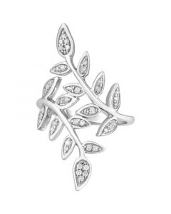 Diamond Vine Statement Ring (1/4 ct. t.w.) in Sterling Silver