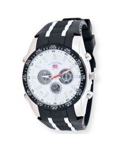 U.S. Polo Association Men's Silver Strap Watch