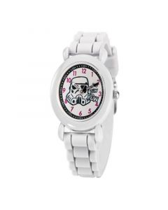 Boy's Disney Star Wars Plastic White Silicone Strap Watch 32mm