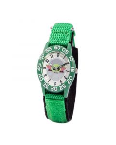 Boy's Disney Star Wars Child, the Plastic Green Nylon Strap Watch 32mm