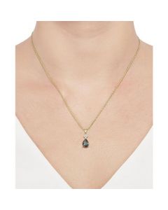 Mystic Topaz (2 ct. t.w.) & Diamond (1/10 ct. t.w.) Teardrop 18" Pendant Necklace in 14k Gold